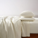 Set of 2 Washed European Linen Core Sheet Set Bundle