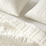 Washed European Linen Quilted Sham Set