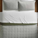 Washed European Linen Quilted Sham Set
